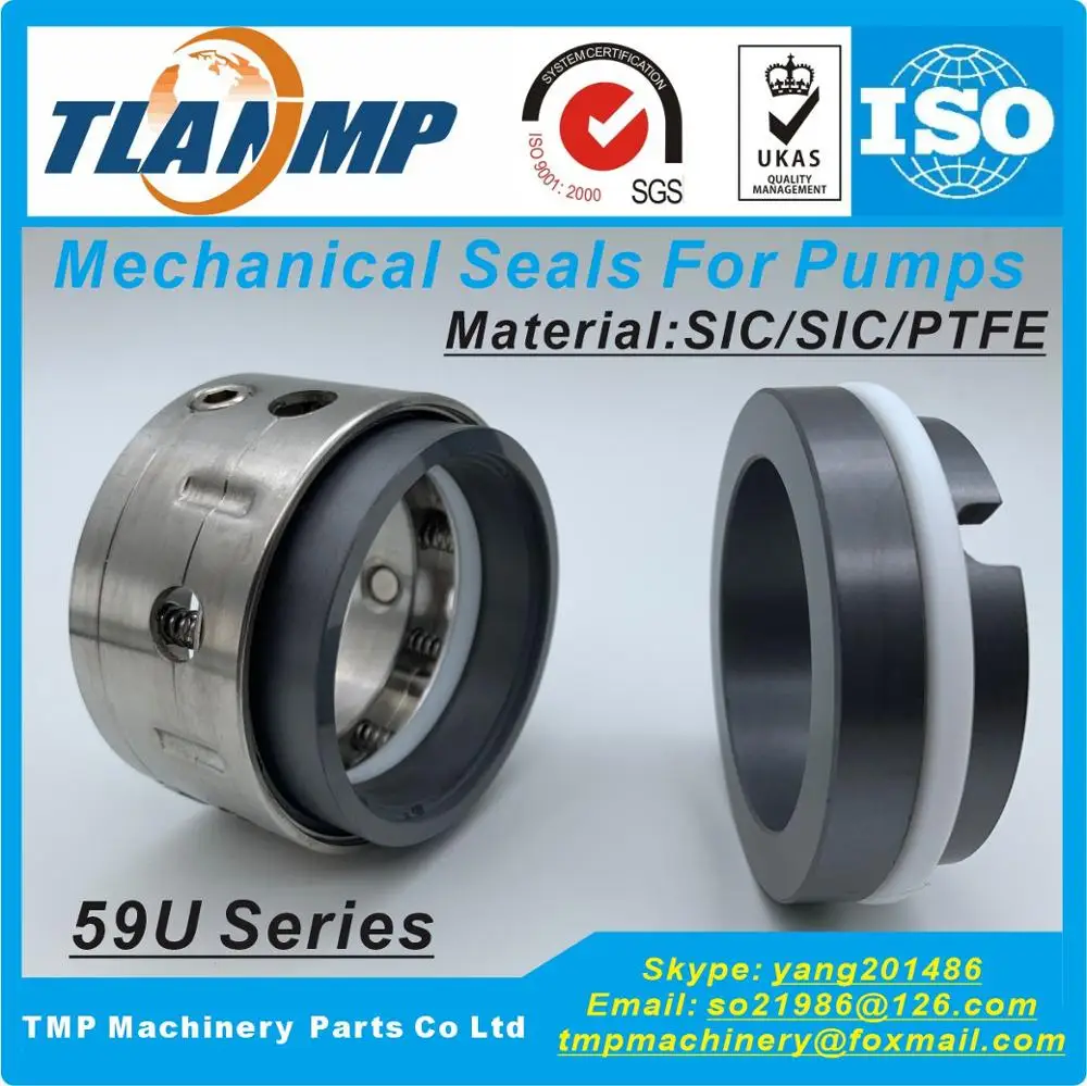 Type 59U-18/20/22/25/28/30/32/35/38/40/43/45/48 TLANMP Mechanical Seals with BP PTFE Wedge Seats (Material: Carbon/SiC/PTFE)