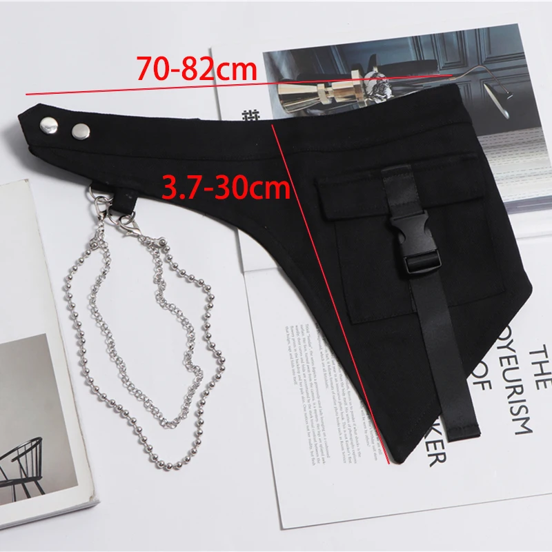 Fashion Black Wide Belts Women Waist Chain Belt Deress Belts Luxury Youth Gothic Street Dance Decor Rock Hip Hop Strap Belt