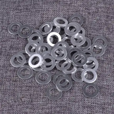 50 pz Argento Auto Motore Olio Crush Rondelle Tappo di Scarico O Rings Guarnizioni di Tenuta 12mm ID. Diametro esterno 20 mm.