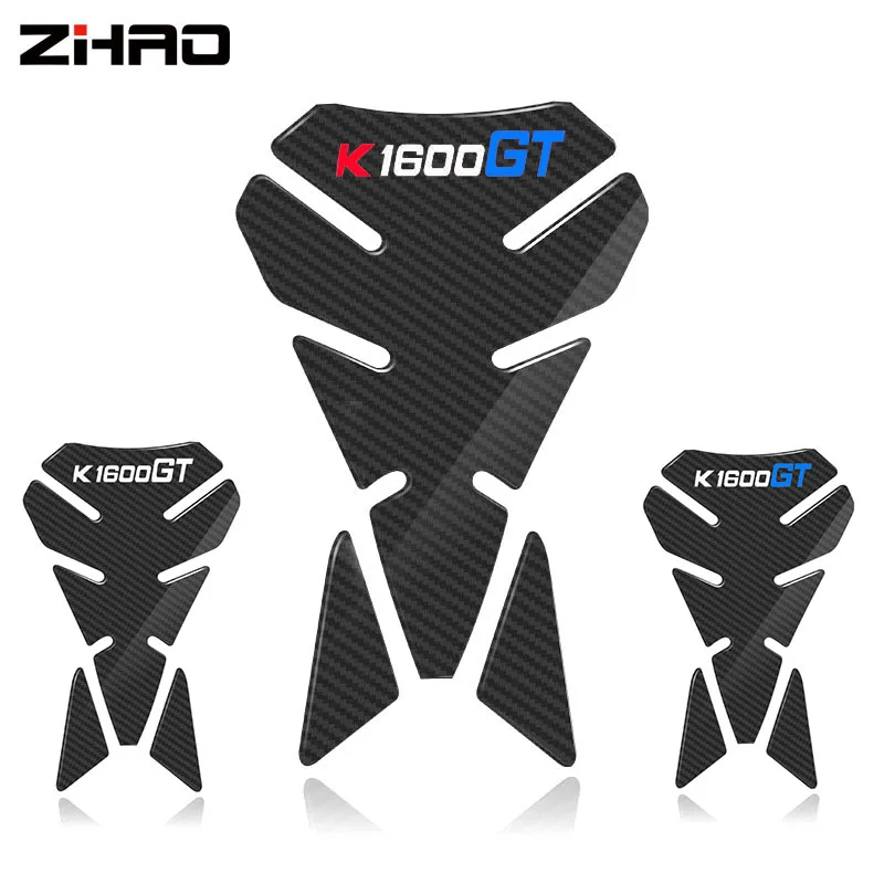 3D Carbon Fiber Motorcycle Fuel Tank Pad Cover Protector Decal Stickers For BMW K1600GT K 1600GT