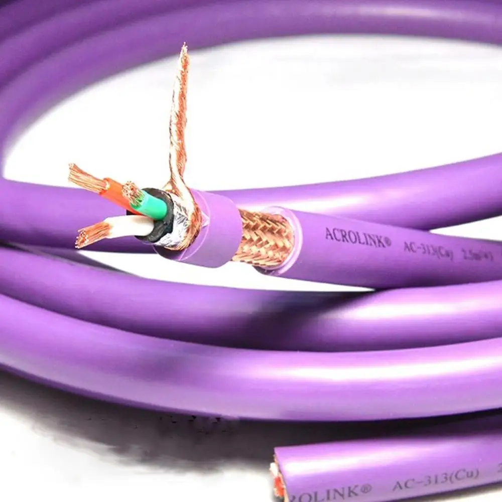 Hifi AC-313 OFC النحاس التيار المتناوب سلك الطاقة كابل لتقوم بها بنفسك مكبر للصوت سلك ل Hifi الصوت CD DAC أنبوب 1 متر 2.5 مللي متر 3 النوى