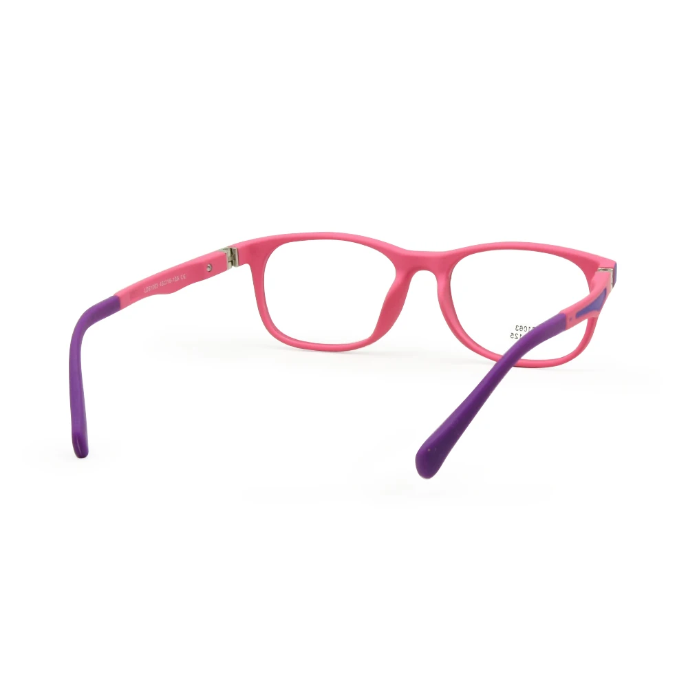 Kids Glasses TR90 Size 45 Safe Bendable with Spring Hinge Flexible Optical Frame Boys Girls Children Eyeglasses Plano Lenses - view 3