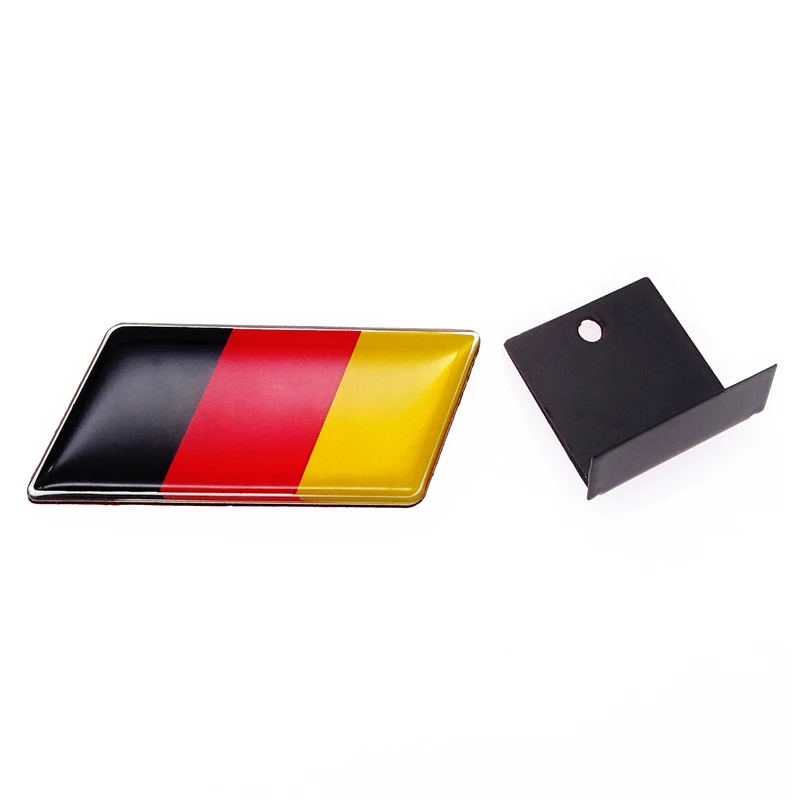 OUNONA Germany Flag Car Sticker Decal - Zinc Alloy Metal Badge, 3 X 2 Inches, Easy Application For Bumper Or Window