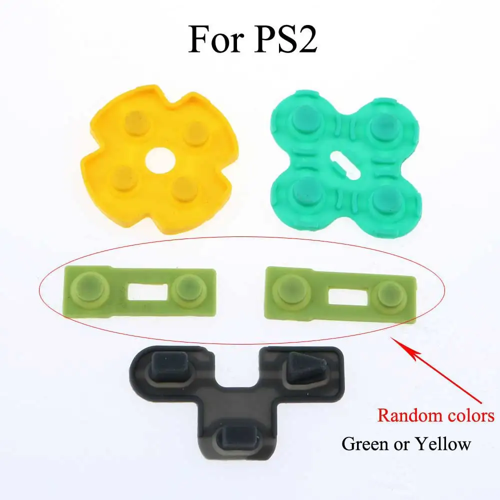 JCD 1Set Silicone Rubber Conductive Pads Buttons Touches For PS2 Controller Replacement Repair Parts