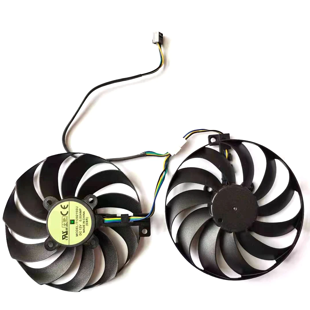 Ventilateur de carte graphique pour ASUS Dual Radeon RX5600XT, 95mm T129215SU, 2 pièces/lot, 28x28x28mm