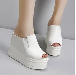 2021Lady Slope Sandals Women Platform Sandals New Summer Female Fish Mouth Platform High Heels Wedge Shoes