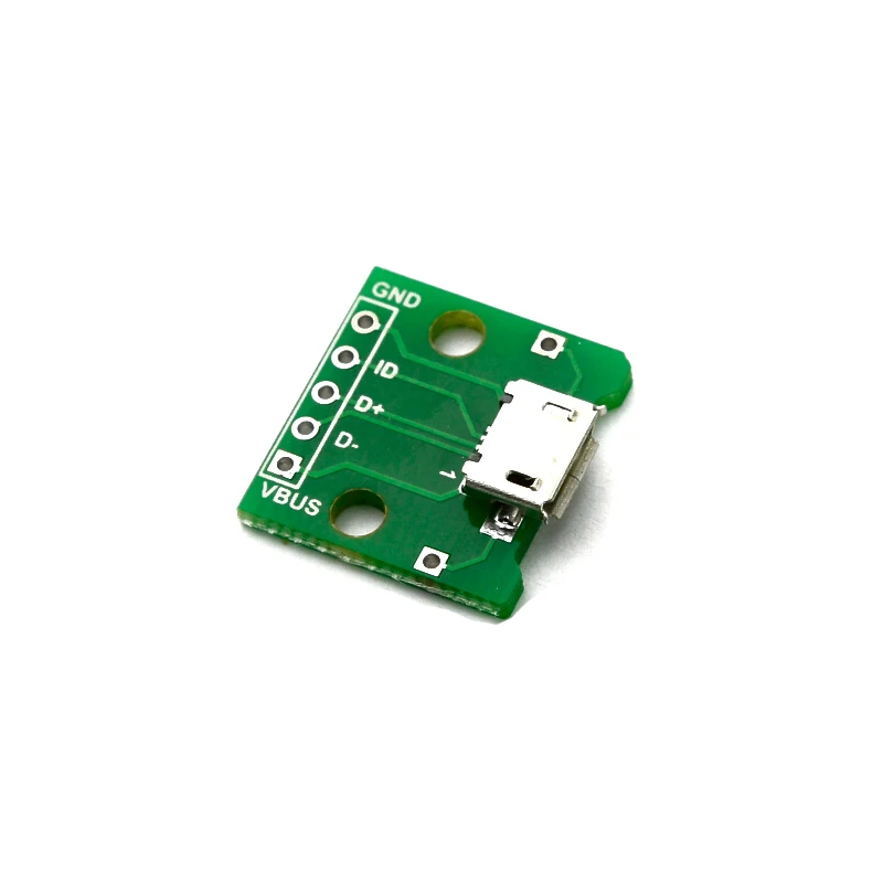 Conversor adaptador de micro usb para dip 2.54mm