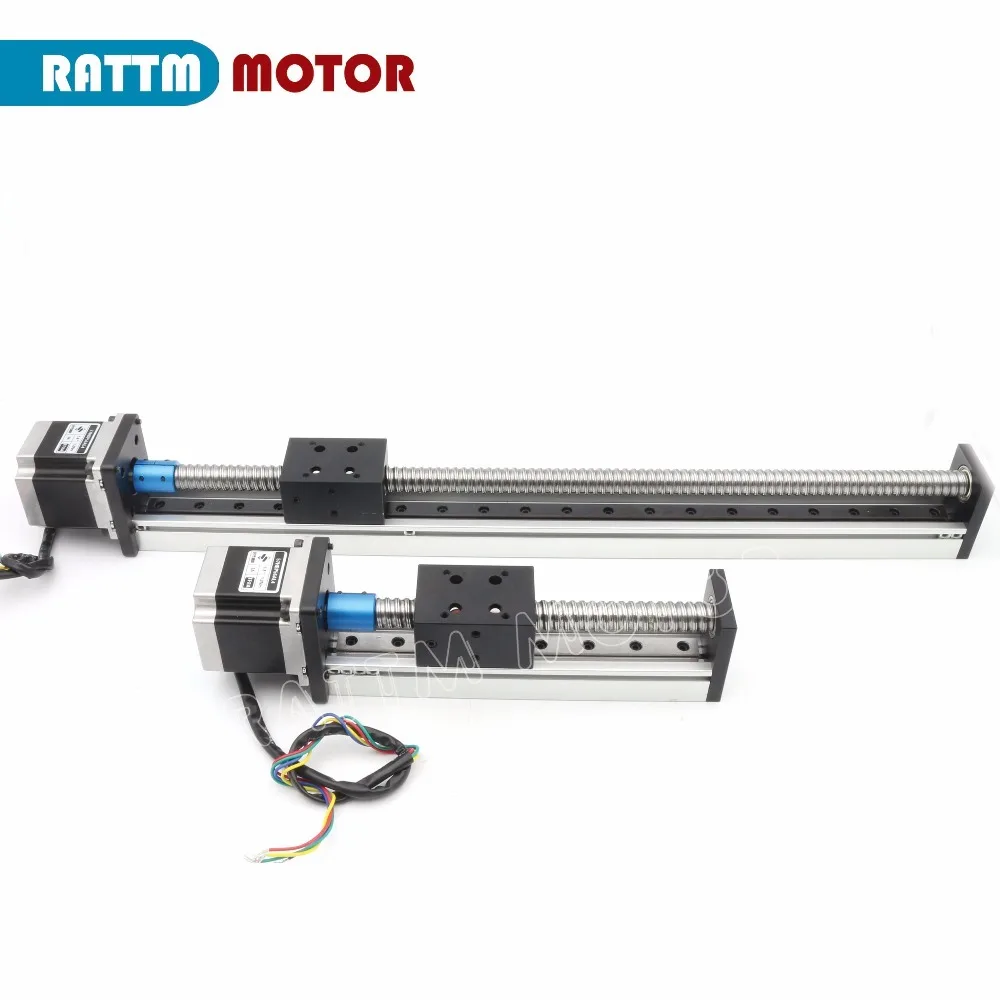 CBX1605 Ballscrew Linear Stage Actuator 100/200/300/400/500/600mm & Square Linear rail + Nema23 Stepper Motor for CNC XYZ Axis