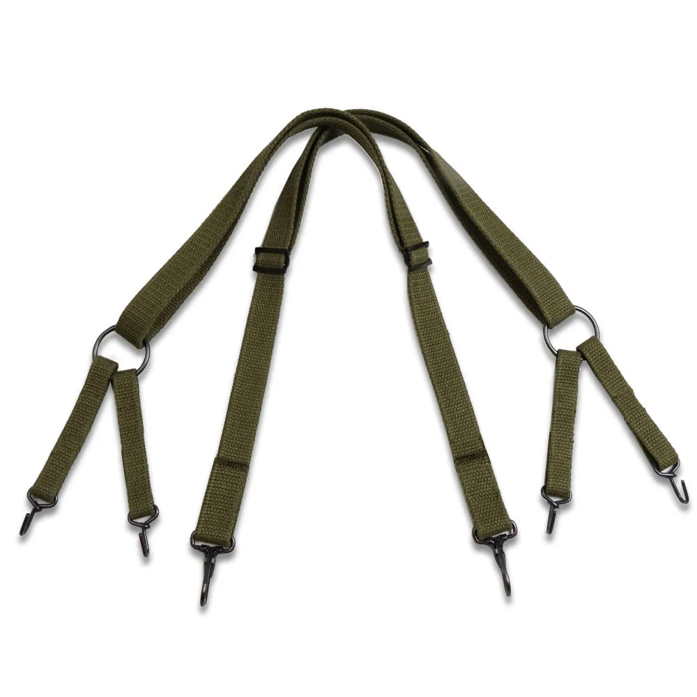 

WWII WW2 US SOLDIER M1941 M1944 BELT COMBAT FIELD SUSPENDER BACKPACK STRAP-Army Green