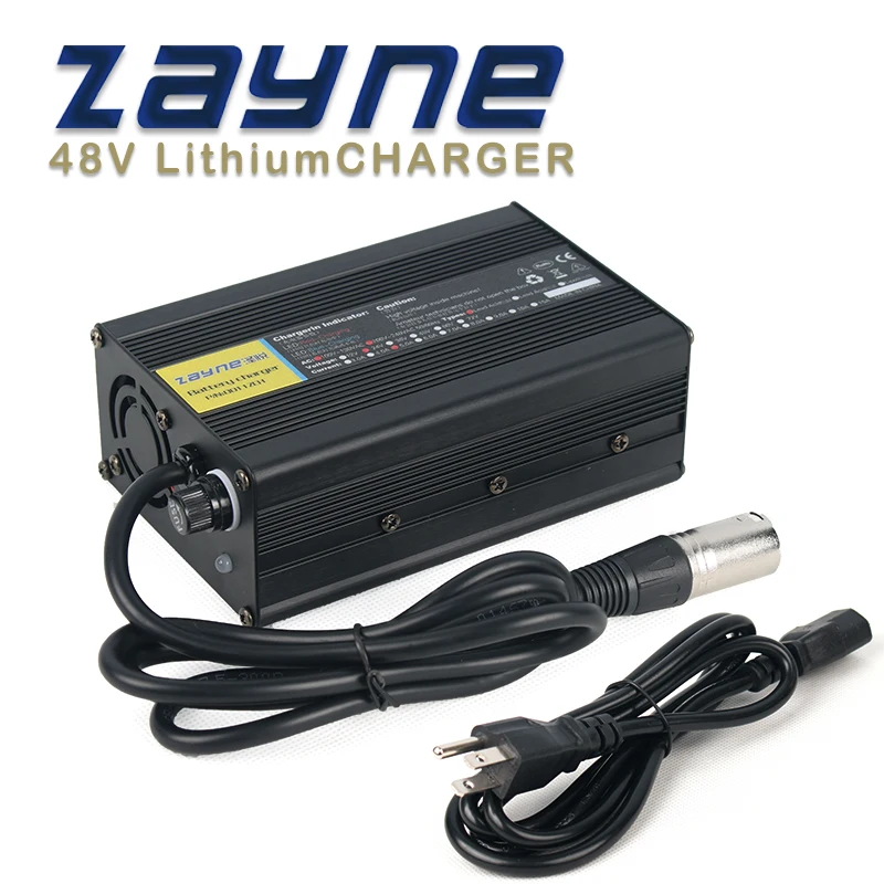 Zapyne 48V 5A 14S 58.8V akumulator litowo-jonowy 100V-240V metaliczny aluminiowa obudowa zastosować akumulator 14S 48v 48.8V