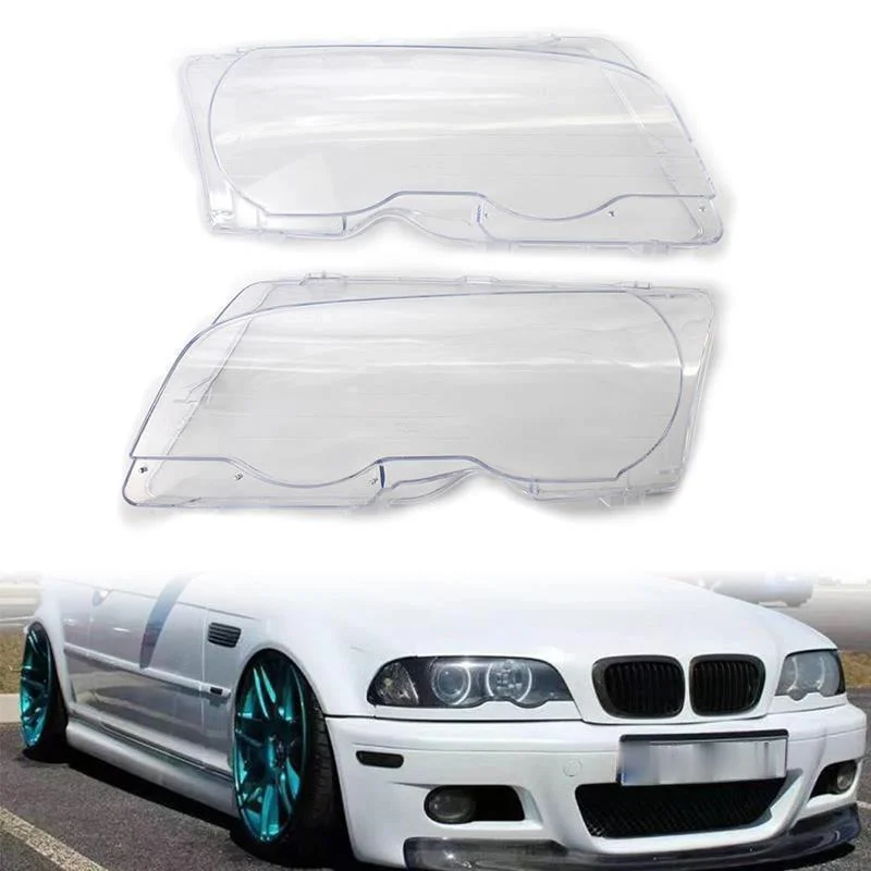 

1 Pair/Pcs Car Replacement Headlight Clear Lens Headlamp Clear Cover Coupe Convertible for BMW E46 2DR 1999-2003 M3 2001-2006