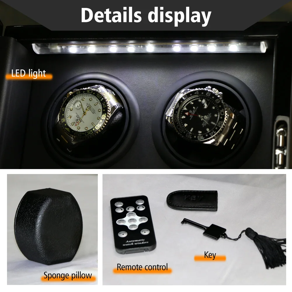 Intelligente Horloge Winder 4 Horloge Display Horloge Winder Doos Collector Met Led Touch Screen Display