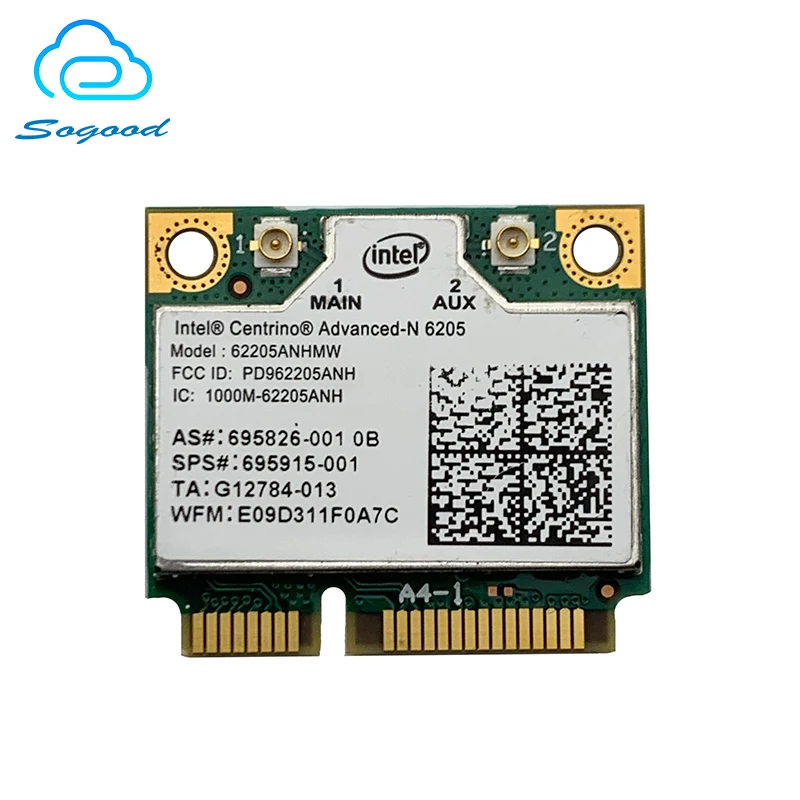 Intel Wireless-N 6205 62205ANHMW 300Mbps Mini PCI-E 2.4G+5G WIFI wireless network card HP EliteBook 8470p 8770W SPS 695915-001