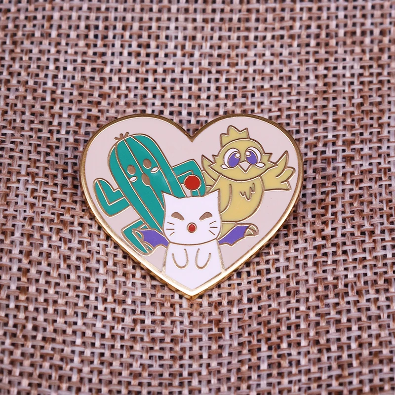 Cactuar Moogle brooch Kawaii theme flair decor