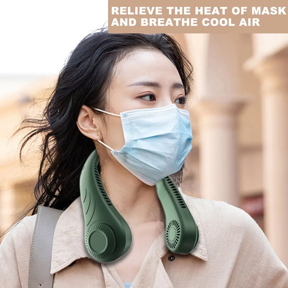 Przenośny wentylator wiszący na szyję bezłopatkowy wentylator osobisty poręczny z pałąkiem na kark bezlistny wentylator USB wentylator ładowalny Mini wentylator dla Xiaomi