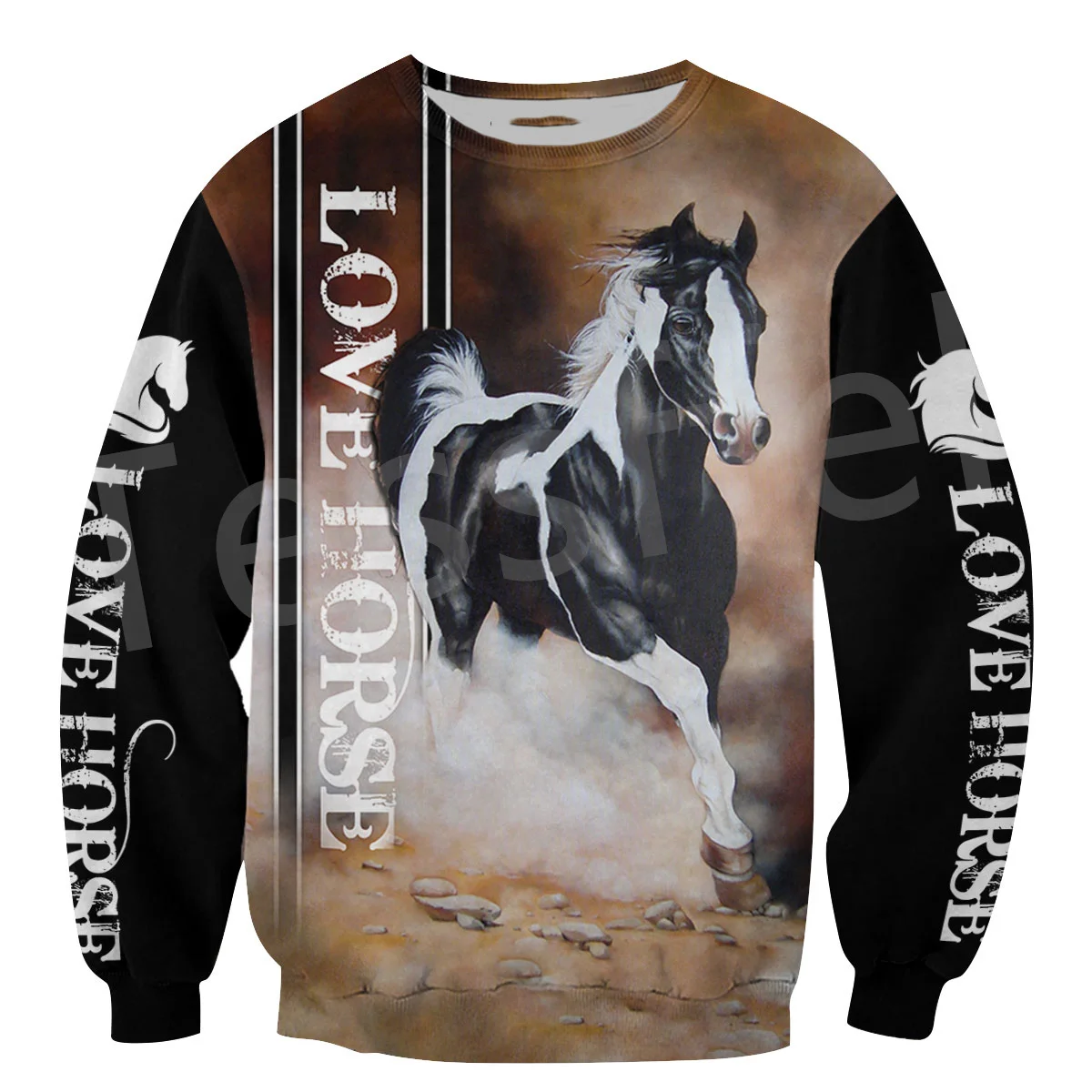 Tessffel Animal Love Horse Colorful Beautiful Pullover Tracksuit Long Sleeves 3DPrint Men/Women Harajuku Casual Funny Hoodies A1