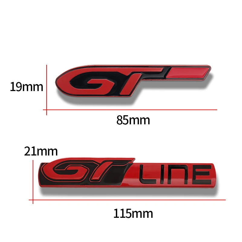 Car Styling Metal Car Badge Rear Emblem tail sticker For Peugeot GT 206 208 308 307 207 208 3008 407 508 2008 RCZ GT LINE