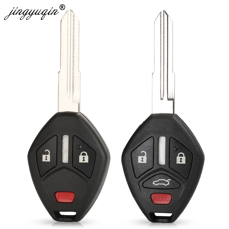 

jingyuqin 10x Fob Case For Mitsubishi Lancer Outlander Endeavor Galant MIT11R Blade Remote Key Shell 2+1/3+1 Button Car Style