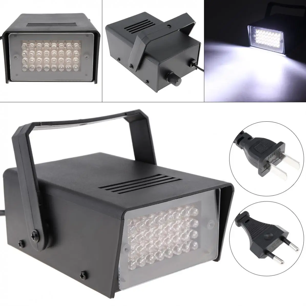 32 LEDs Mini Strobe Light Voice Control Stage Effect Light for Small Party / Bar / Family Gathering / KTV DJ Light