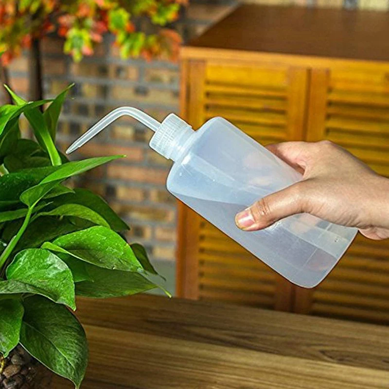 3Pcs Irrigation Bottle Indoor Plant Watering Can Water Squirt Bottle Plastic Rinse Bottle for Wash 500Ml 17Oz