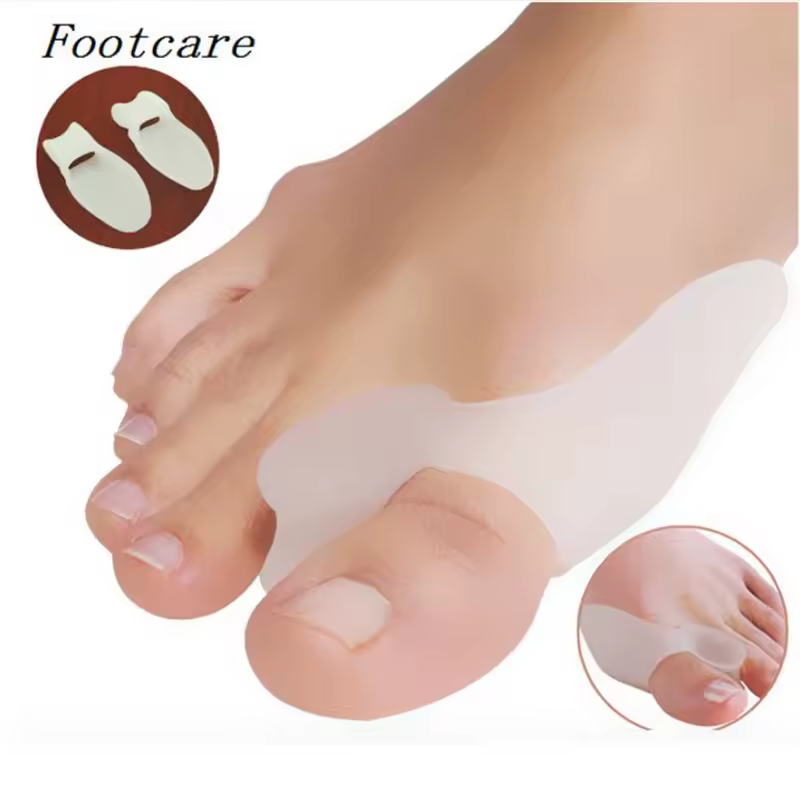 2Pcs=1Pair Silicone Toes Separator Bunion Bone Ectropion Adjuster Toes Outer Appliance Foot Care Tools Hallux Valgus Corrector