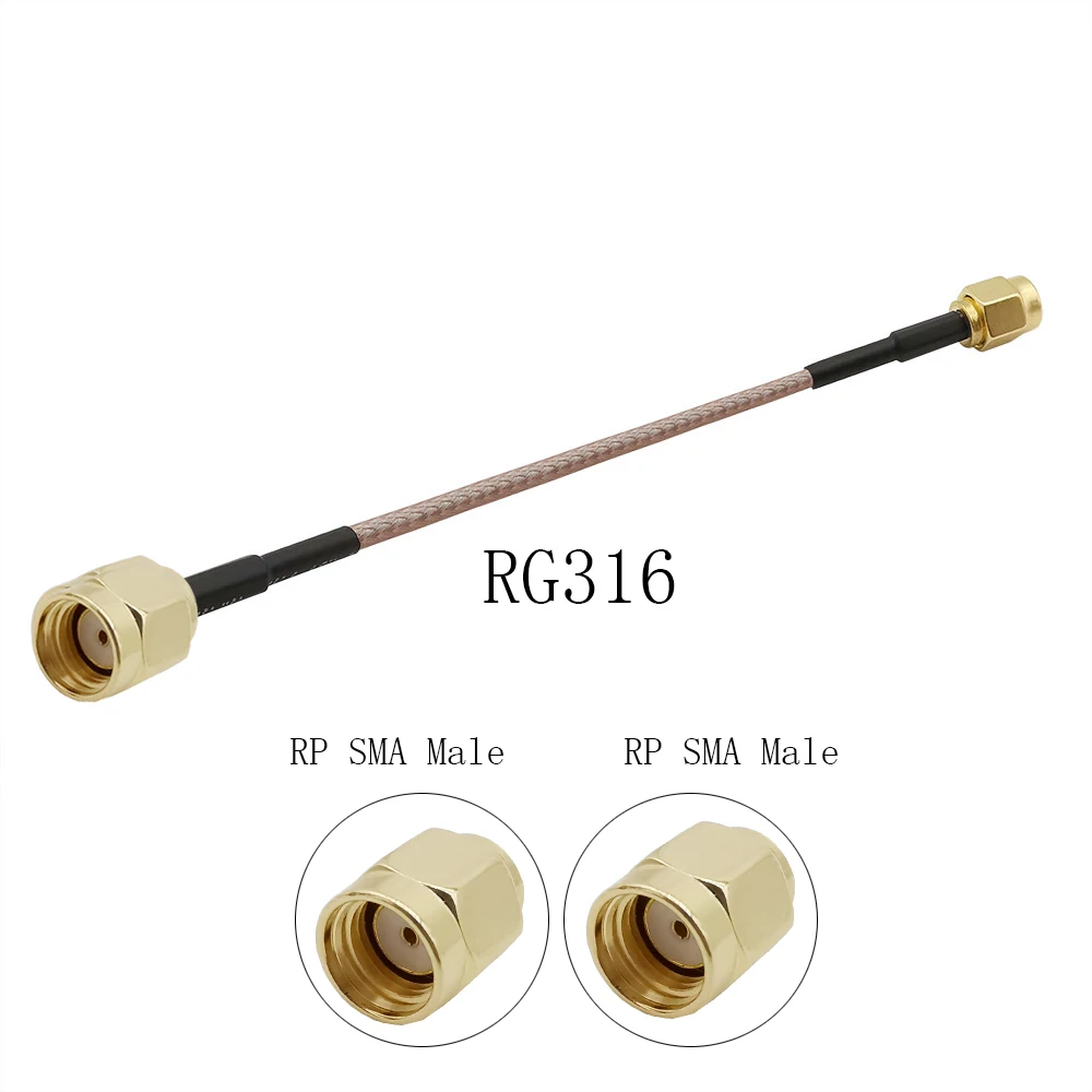 RP SMA Male Female to Male Switch RP-SMA Female Connector RG316 RG174 WIFI Router Extension Pigtail Cable