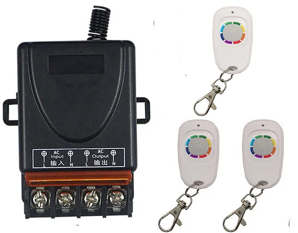 AC 110V 220 V 1CH 1CH Wireless RF Remote Control Light Switch 10A Relay Output Radio Receiver Module+Transmitter Garage Doors