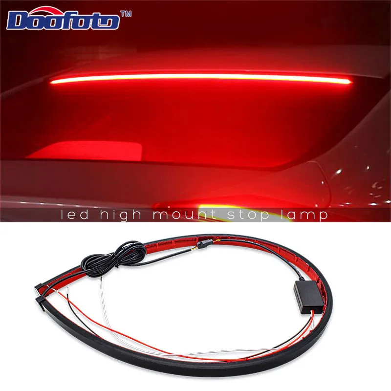 90cm Car High Mount Brake Stop Lights Additional Brake Lamp Warning Turn Signal Car LED Safety Light Strips Waterproof