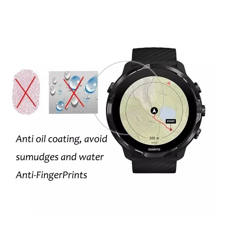 VSKEY 10 шт. закаленное стекло для Suunto 7 Защита для экрана круглых умных часов Диаметр 43 мм защитная пленка против царапин