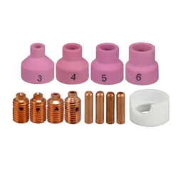 RIVERWELD 13pcs TIG Collet Body 53N17 53N15 53N18 53N16 53N19 53N14 24CB332 24C332 Alumina Nozzle 53N2 Series SR WP 24 Torch