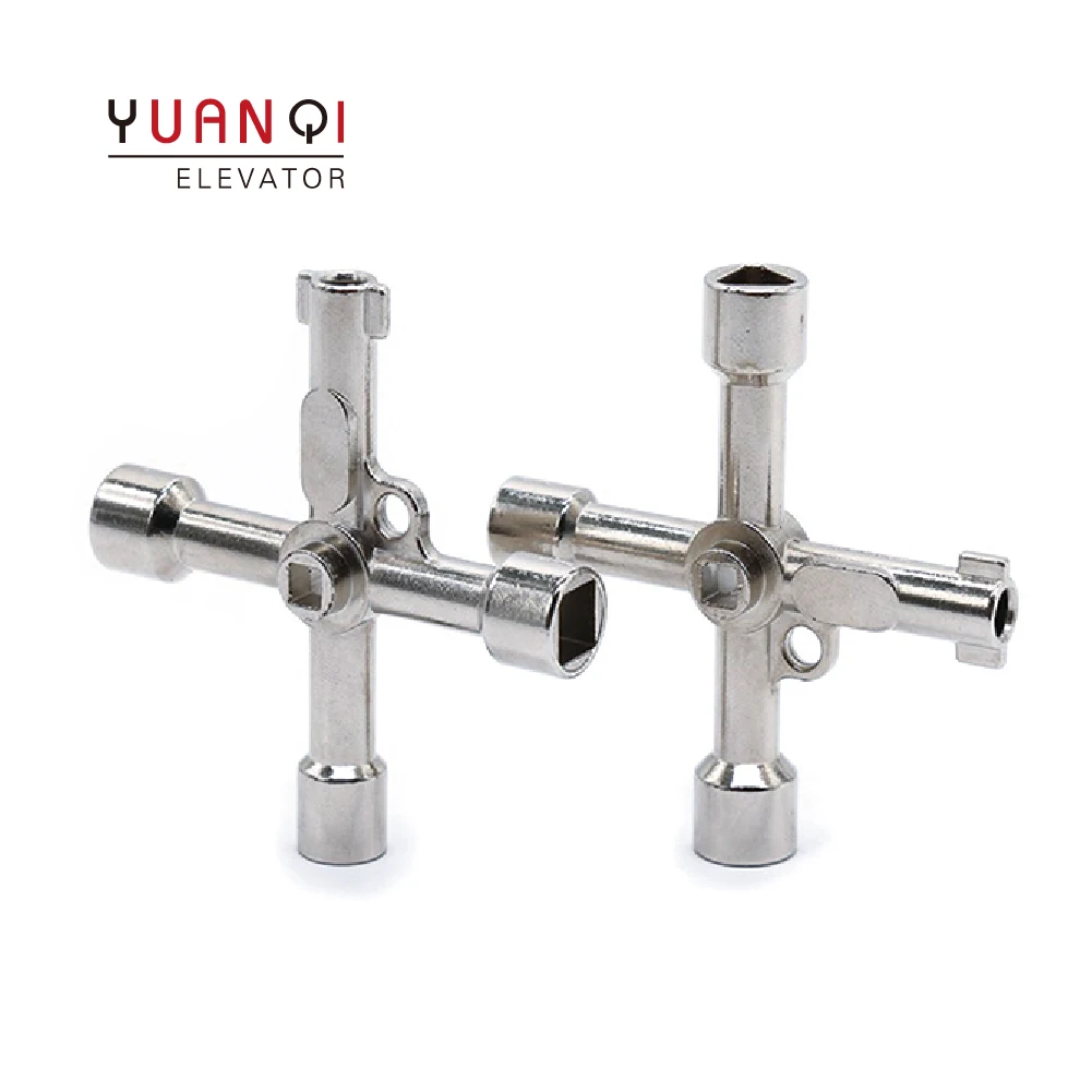 General Elevator Multi-Function Key Four-Corner Triangle Cross Lift Spare Parts Elevator Door Key