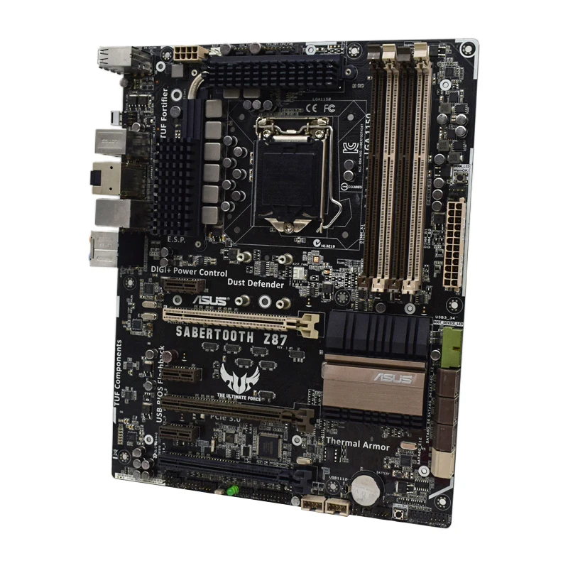 Asus SABERTOOTH Z87 Motherboard LGA 1150  Intel Z87 4×DDR3 32GBsupport i3-4130 i5-4430 i5-4570 i5-4690 G3240 cpu ATX