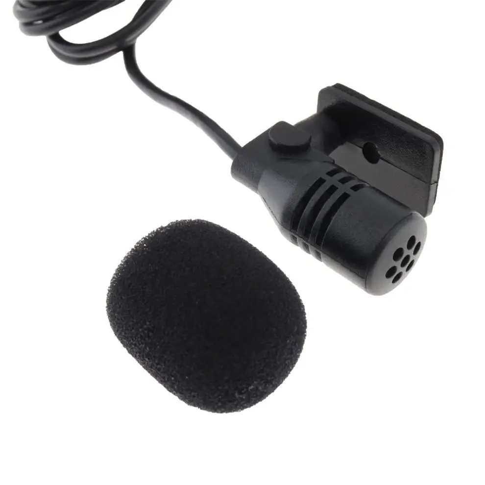 PVC Wired 3.5 mm Stereo Jack Mini Car Microphone External Mic for PC Car DVD GPS Player Radio Audio Microphone 3.mm Mic