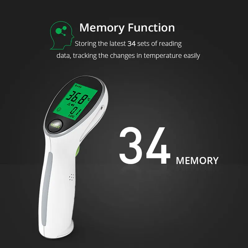 JYHealth Digital Portable Non-contact Infrared Thermometer Gun Fever Baby & Adult Body & surface Temperature forehead termometro