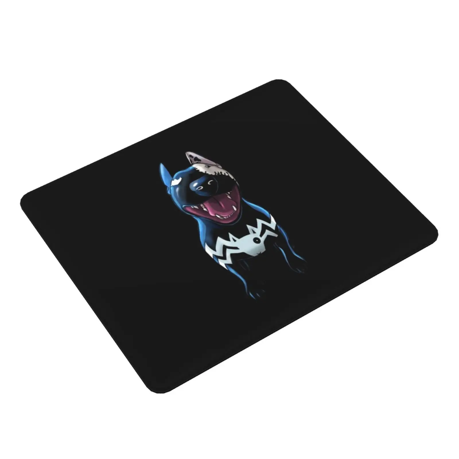 Superhero & Supervillain-2 In 1-White , No Text Mouse Pad DIY Print Hero Dog Smile Bullterrier