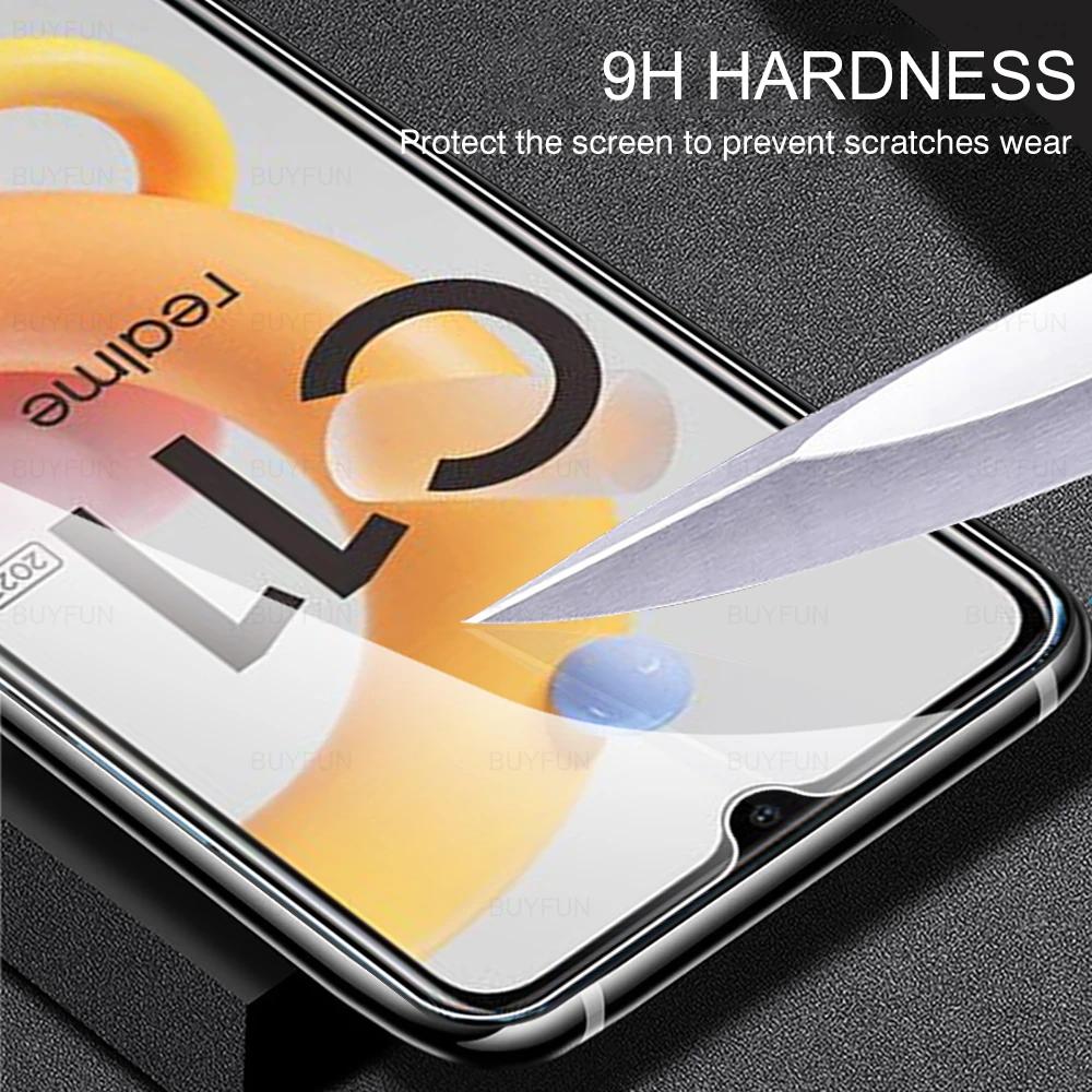 Protector de vidrio templado para móvil, funda protectora de 2 piezas para Realme C11 2021, oppo realme c11 C11 C 11 2021 6,52 pulgadas