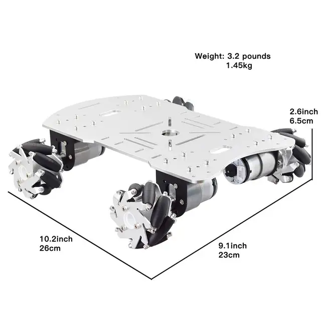 15KG obciążenia koła Mecanum ROS Robot zestaw podwozia samochodowego z 4 sztuk enkoder prędkości silnika dla Arduino Raspberry Pi DIY macierzystych części do zabawek