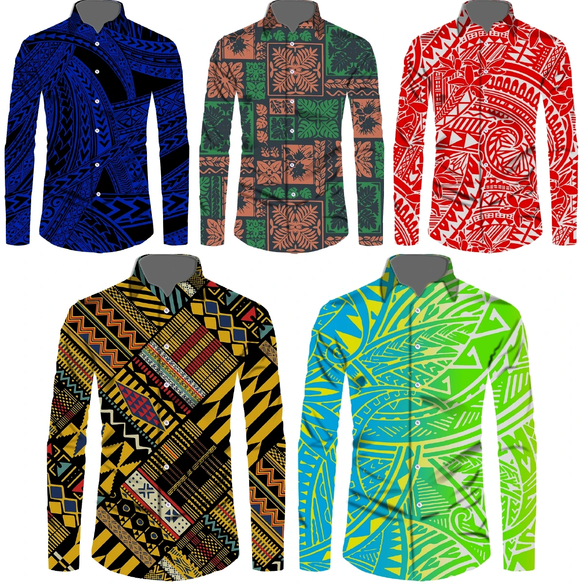 

Polynesian Super Cheap Samoan Puletasi High Quality Hawaiian Shirts O-neck Fit Male Shirt Free Shipping