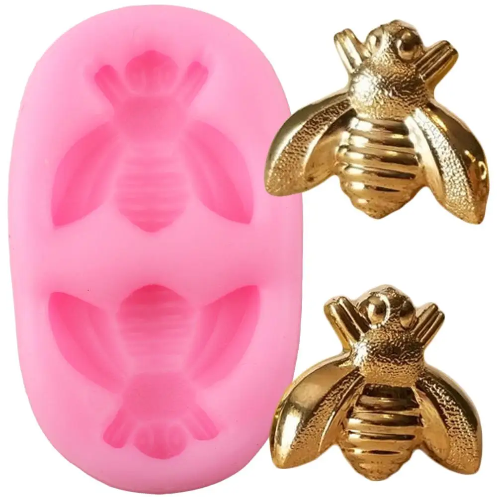 3D Bee Silicone Molds Candy Chocolate Gumpaste Mold DIY Cupcake Topper Fondant Cake Decorating Tools Polymer Clay Jewelry Moulds