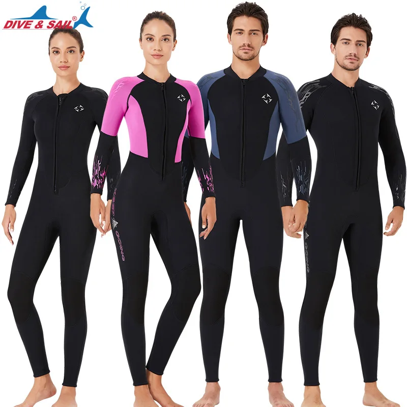 

Men Full-body Wetsuit 1.5MM Neoprene Wetsuit One-piece Warm Wetsuit Sunscreen Female Snorkeling Surfing Water Sports Wetsuit