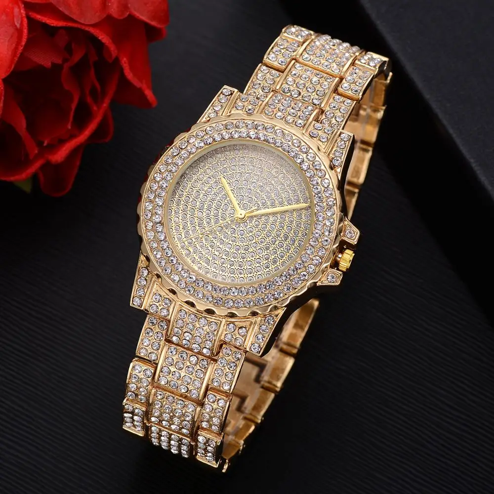 

Fashion Casual Ladies Watches 2023 Luxury Noble Rose Gold Watches Women Diamond Watches Stainless Steel Band Quartz Wristwatches