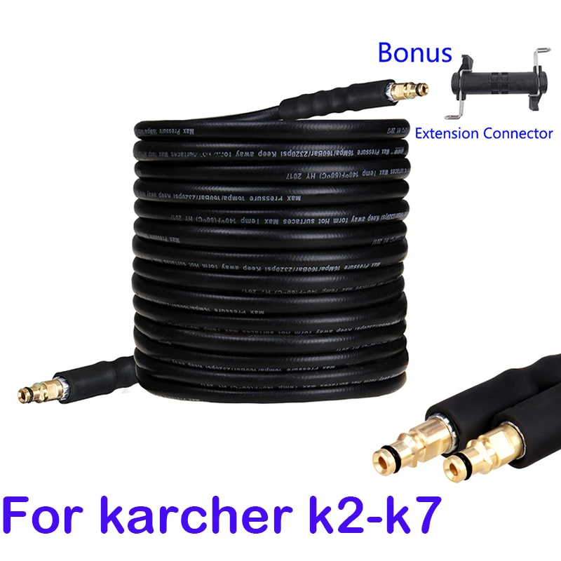 High pressure hose for washing pressure washer  pipe For karcher k2k3k4k5k6k7For karcher connector hose adapter 15 m Car wash