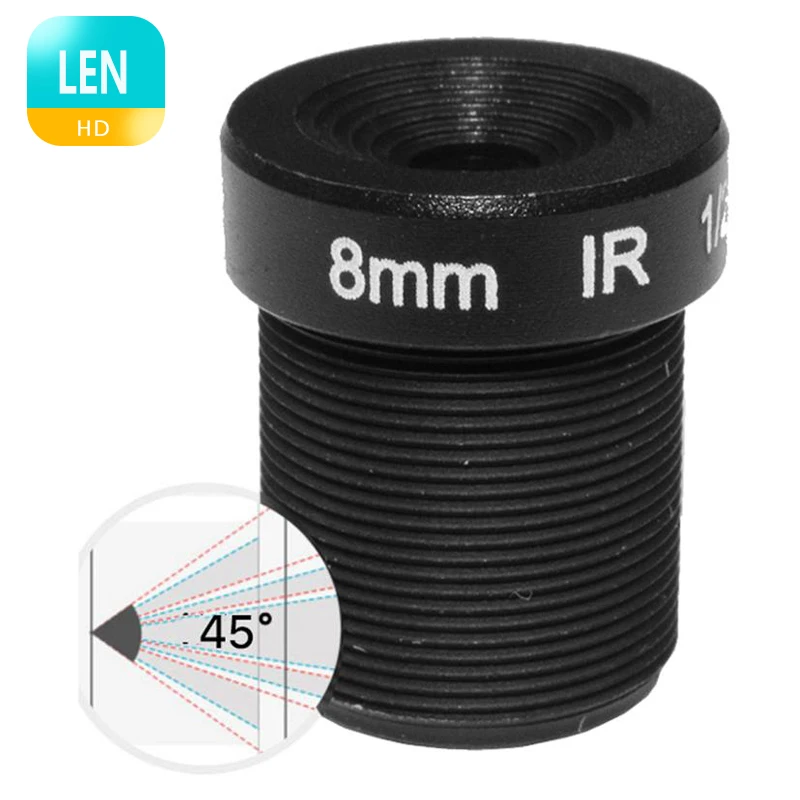 BESDER 1080P 8mm 45degree Lens Camera Lens HD 2.0Megapixel M12 Lens 1/2.7