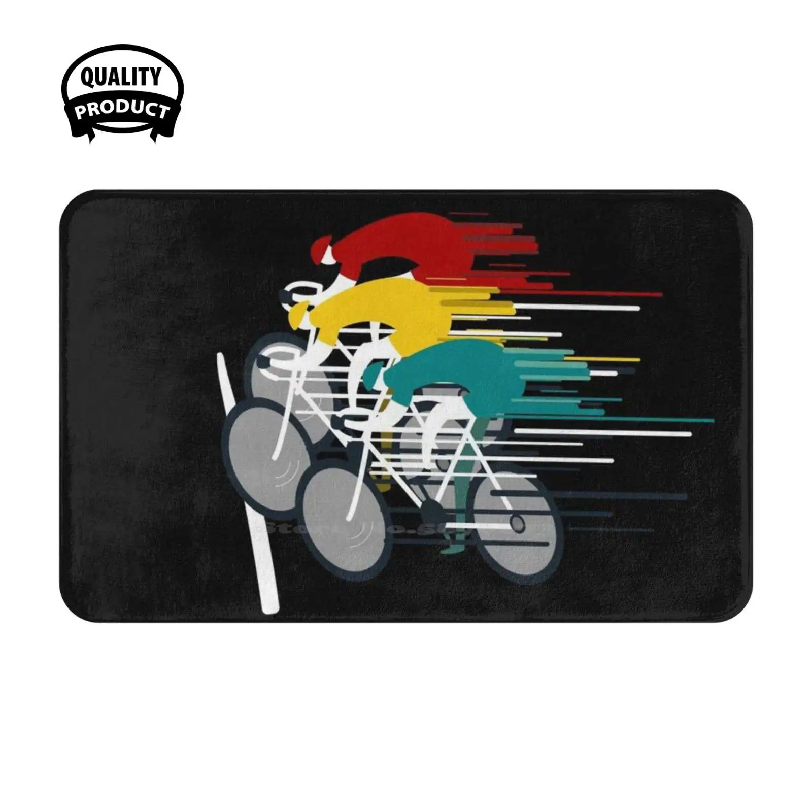 Cycle Race Target Sprint Goal Road Bike Wheel Soft Cushion Home Carpet Door Mat Car Rug Road Bike Racing Cyclists Bicycle