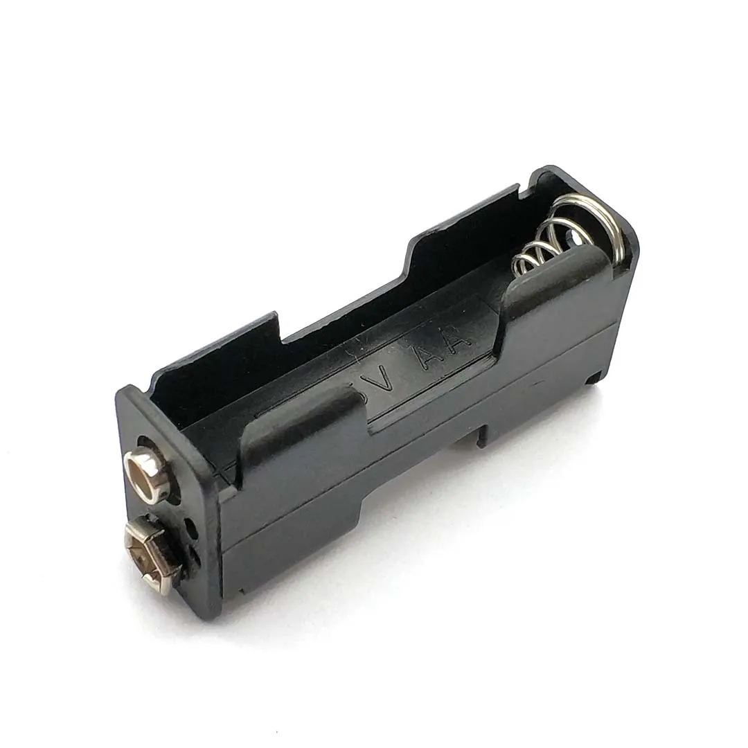 Boîte de rangement pour piles rechargeables, 2 x AA, 3V, dos à dos, avec structure mâle et femelle 9V