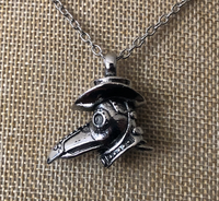 Steampunk 3D Plague Doctor Pendant Necklace Fashion Bird Skull Gothic Crow Charm Punk Raven Jewelry