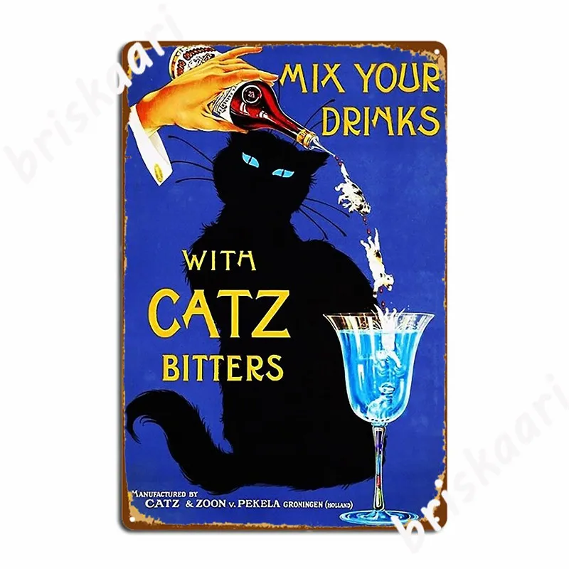 Catz Bitter Metal Sign Kitchen Wall Plaque Pub Custom Tin Sign Poster