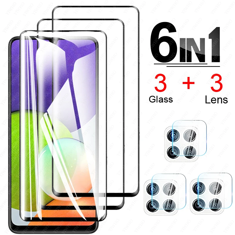 

Protective Glass for Samsung Galaxy A22 5G Tempered Glass Screen Protector on For Samsung A 22 4g Samsunga22 Galaxya22 Camera