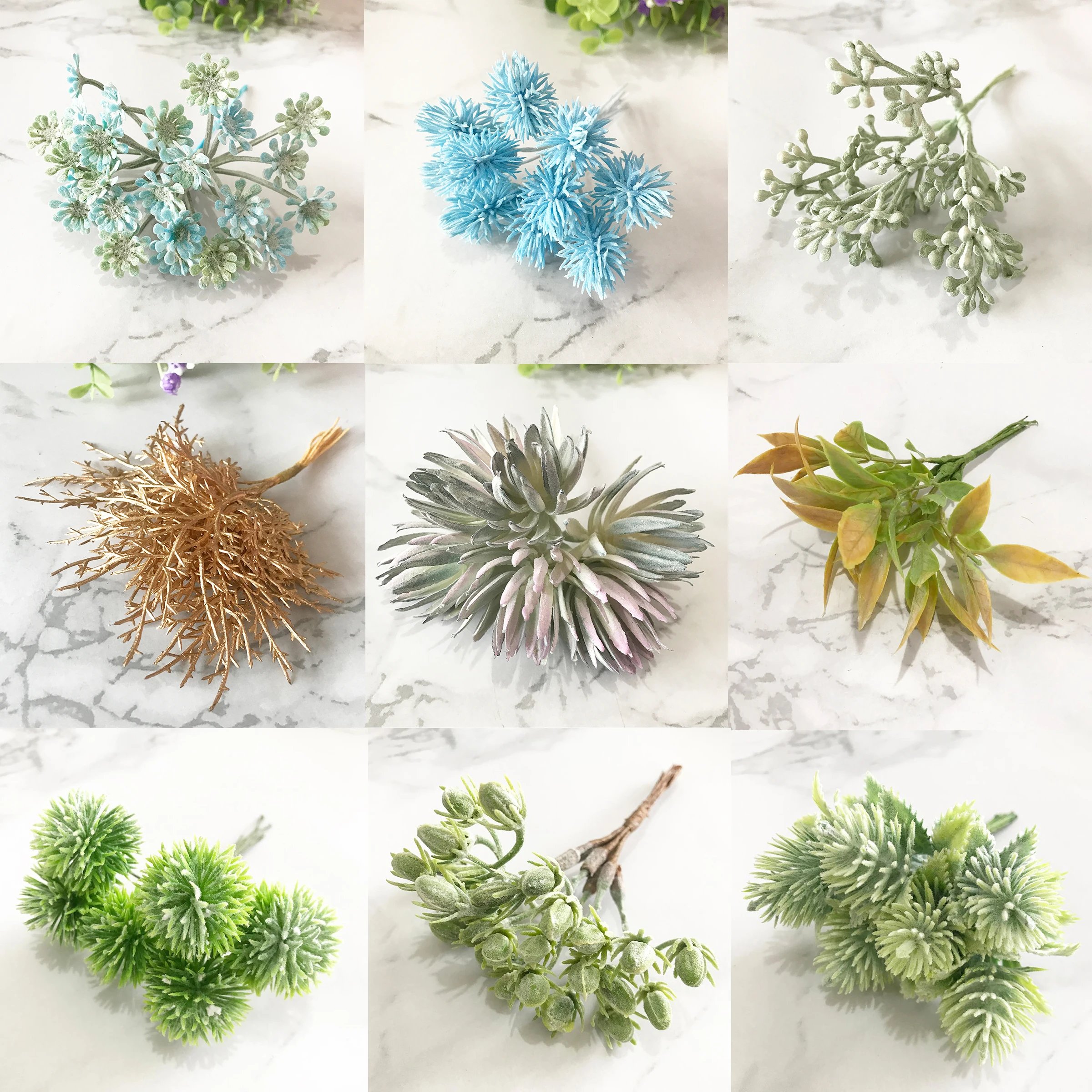 

6pcs Artificial Plants Fake Grass Artificial Flowers for Home garland DIY Scrapbooking Wedding Christmas Decoration