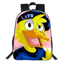 Quackity-mochila para ordenador portátil para hombre y mujer, morral escolar de uso diario para niños y niñas, bolsa de viaje de dibujos animados para Cosplay